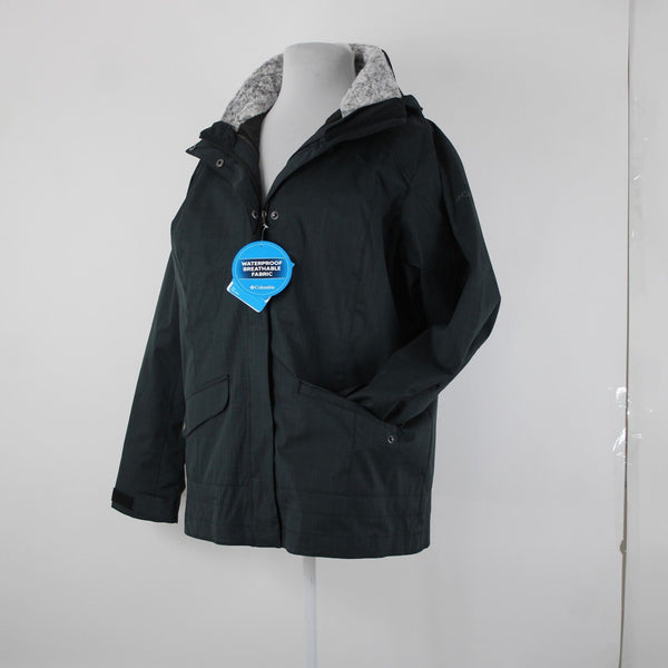 Columbia NEW $270 Sleet To Street Sz 2x Drk Grey Black 100% Poly Nylon Jacket