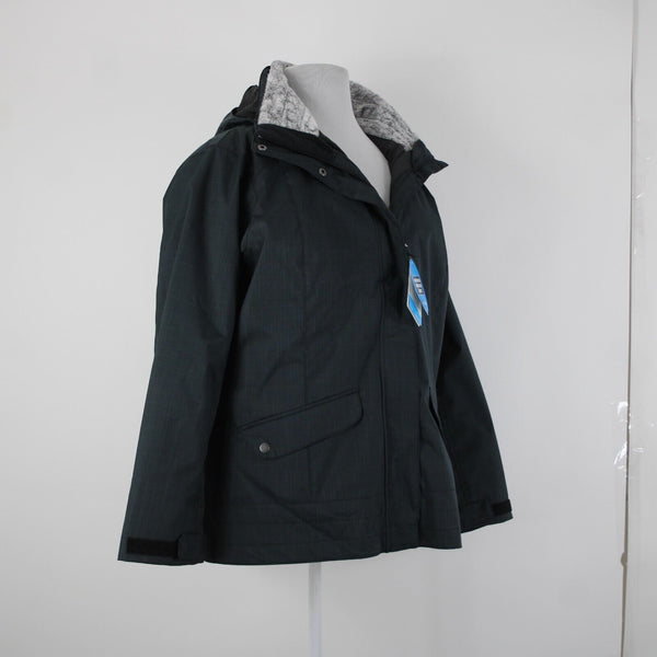 Columbia NEW $270 Sleet To Street Sz 2x Drk Grey Black 100% Poly Nylon Jacket