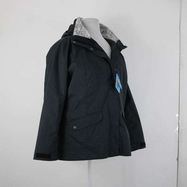 Columbia NEW $270 Sleet To Street Sz 2x Drk Grey Black 100% Poly Nylon Jacket
