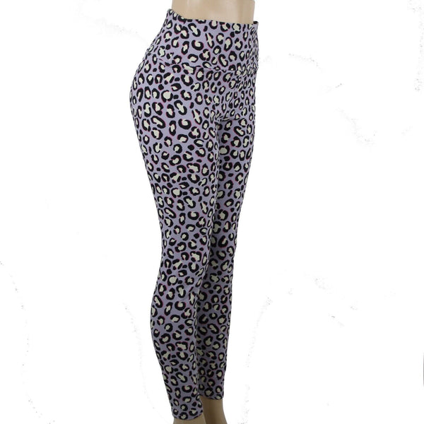 Ugg NEW $78 Saylor Sz L Purple Multi Animal Print Organic Cotton Elastane Pant