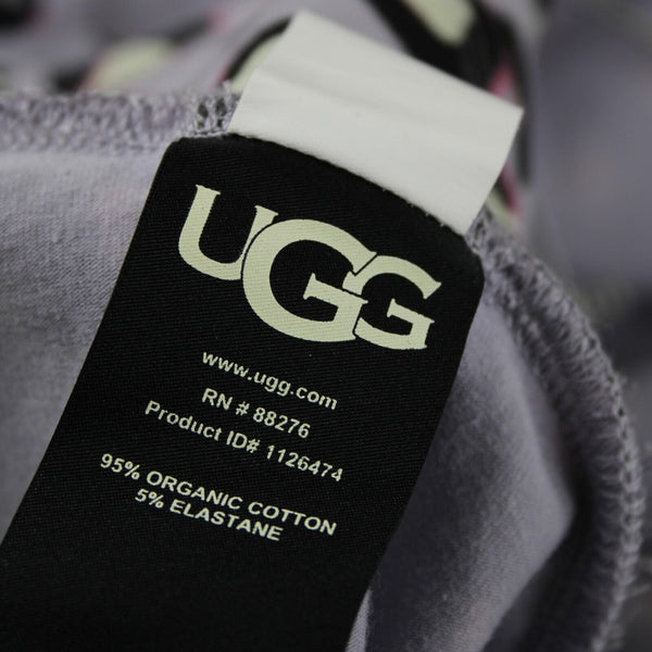 Ugg NEW $78 Saylor Sz L Purple Multi Animal Print Organic Cotton Elastane Pant