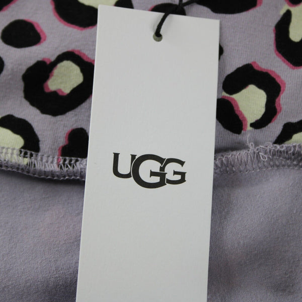 Ugg NEW $78 Saylor Sz L Purple Multi Animal Print Organic Cotton Elastane Pant