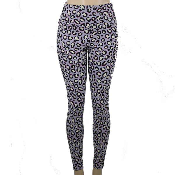 Ugg NEW $78 Saylor Sz L Purple Multi Animal Print Organic Cotton Elastane Pant