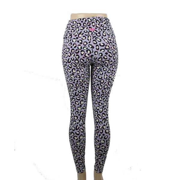 Ugg NEW $78 Saylor Sz L Purple Multi Animal Print Organic Cotton Elastane Pant
