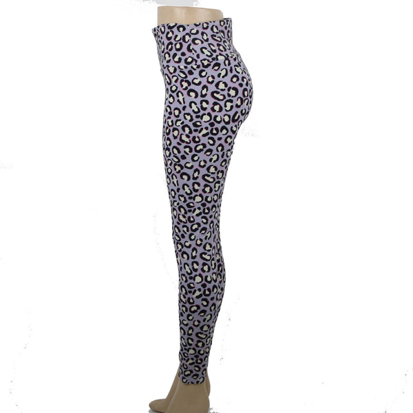 Ugg NEW $78 Saylor Sz L Purple Multi Animal Print Organic Cotton Elastane Pant