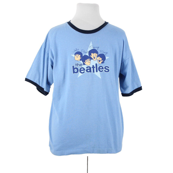 The Beatles Sz No Size Light Blue Glitter The Beatles No Fabric Label Tee Shirt