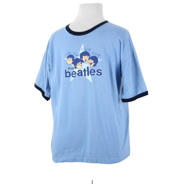 The Beatles Sz No Size Light Blue Glitter The Beatles No Fabric Label Tee Shirt