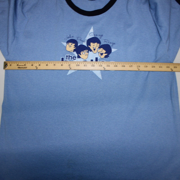 The Beatles Sz No Size Light Blue Glitter The Beatles No Fabric Label Tee Shirt