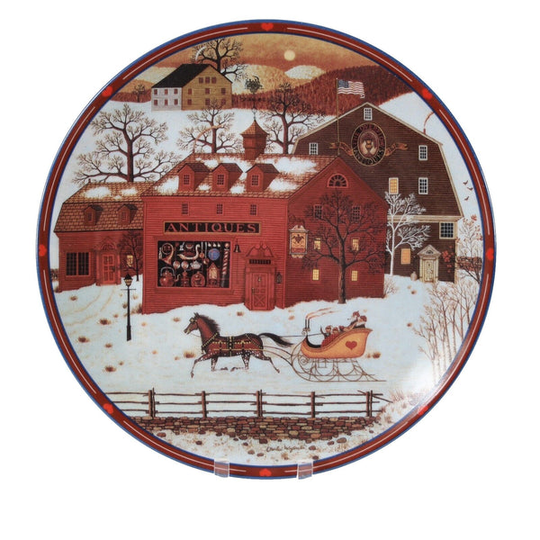 Charles Wysocki 8 x 8 The Overflow Antique Market #1767B Plate
