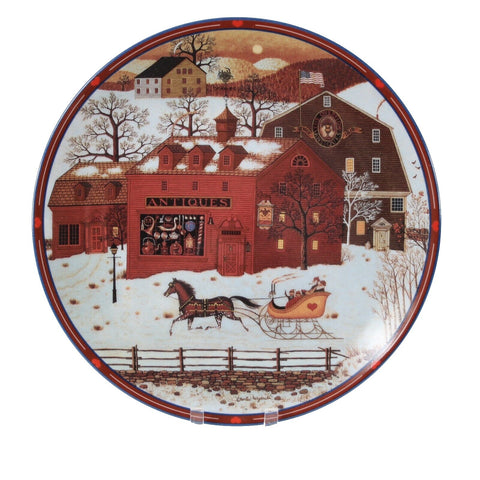 Charles Wysocki 8 x 8 The Overflow Antique Market #1767B Plate