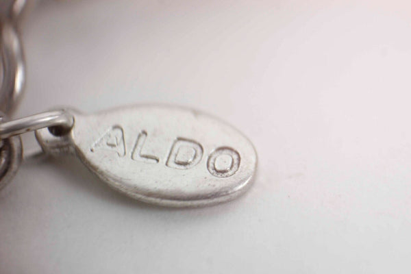 Aldo NEW Schappell 17" Ext. 3" Silvertone Statement Lobster Closure Necklace