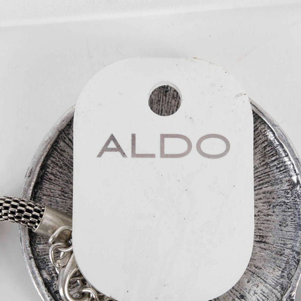Aldo NEW Schappell 17" Ext. 3" Silvertone Statement Lobster Closure Necklace