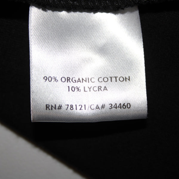 Eileen Fisher Jacket Sz S Black Snap Buttons Pockets Collar Organic Cotton Lycra