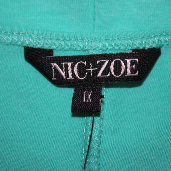 Nic Zoe Top NEW $58 Sz 1X Aquarium Blue Sleeveless Cotton Spandex Tank Top