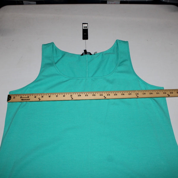 Nic Zoe Top NEW $58 Sz 1X Aquarium Blue Sleeveless Cotton Spandex Tank Top