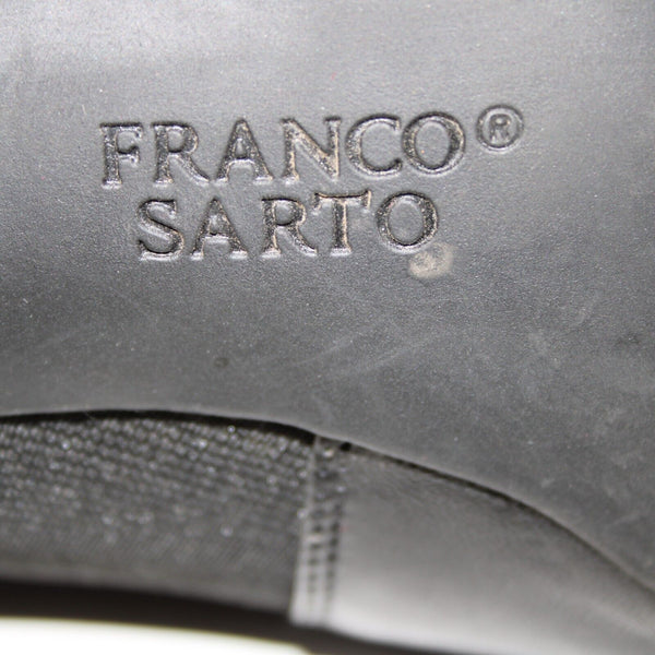 Franco Sarto Viceroy Sz 10 M Black Zip Closure Leather Fabric Upper 4" Boots