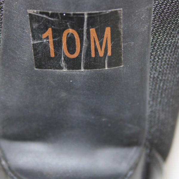 Franco Sarto Viceroy Sz 10 M Black Zip Closure Leather Fabric Upper 4" Boots