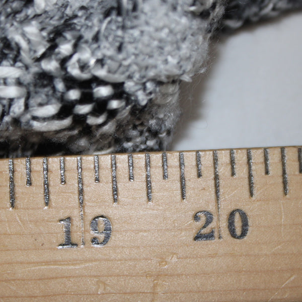 Ruby Rd Jacket Sz 10 Black White Check Buttons Collared Acrylic Poly Metallic