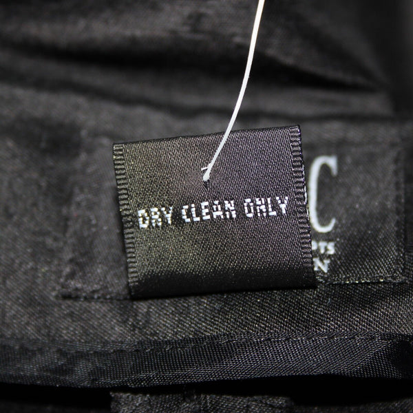 INC NEW $89 Little Italy Sz 20w x 28 Black Unlined Hook Eye 100% Silk Pant