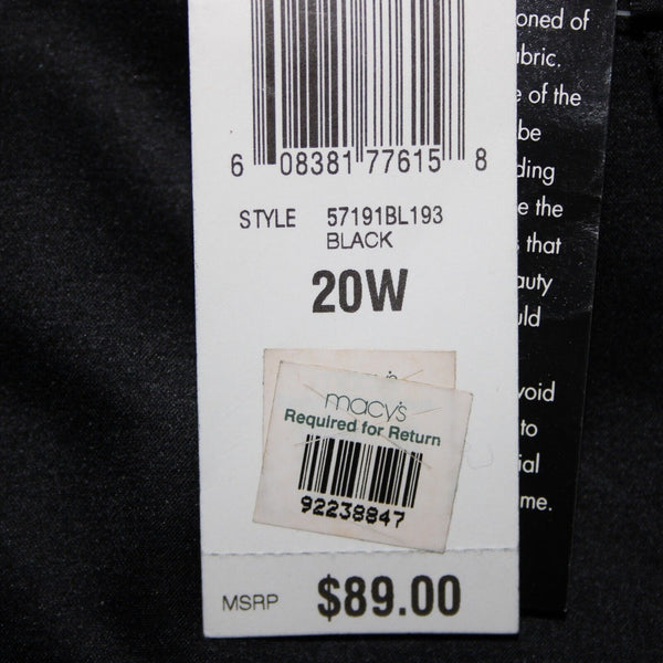 INC NEW $89 Little Italy Sz 20w x 28 Black Unlined Hook Eye 100% Silk Pant