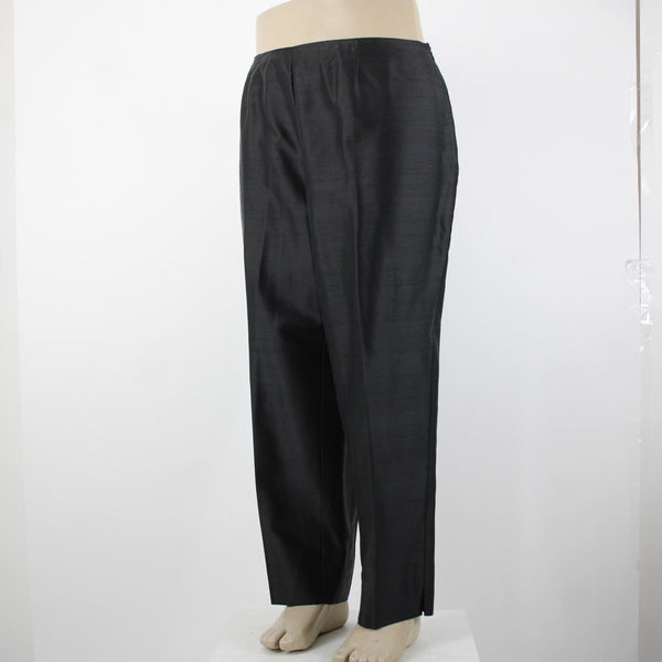 INC NEW $89 Little Italy Sz 20w x 28 Black Unlined Hook Eye 100% Silk Pant