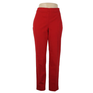 Talbots Chatham Sz 10 x 29 Red Side Zip Straight Leg Cotton Rayon Spandex Pant
