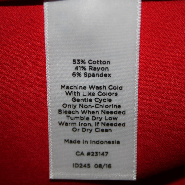 Talbots Chatham Sz 10 x 29 Red Side Zip Straight Leg Cotton Rayon Spandex Pant