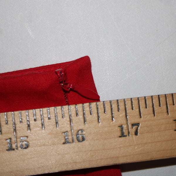 Talbots Chatham Sz 10 x 29 Red Side Zip Straight Leg Cotton Rayon Spandex Pant