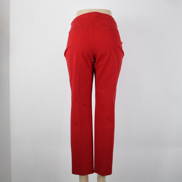Talbots Chatham Sz 10 x 29 Red Side Zip Straight Leg Cotton Rayon Spandex Pant