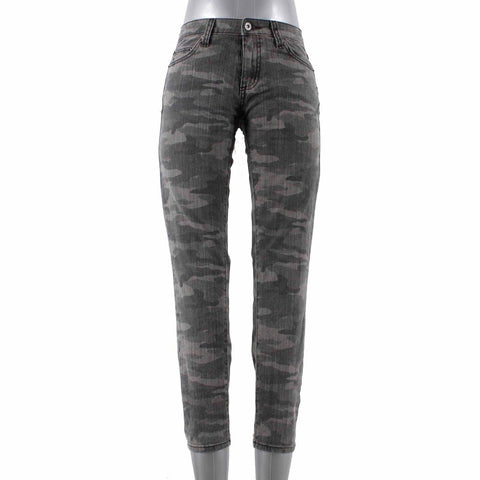 Carmar Sz 26 x 27 Gray Camo Denim Skinny Tapered 5 Pocket Cotton Blend Jeans