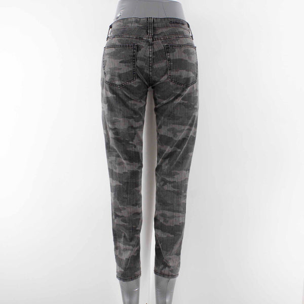 Carmar Sz 26 x 27 Gray Camo Denim Skinny Tapered 5 Pocket Cotton Blend Jeans