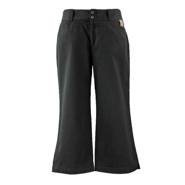 Dockers NEW Sz 10 x 21.5 Black Flat Front Cotton Blend Capri Pant