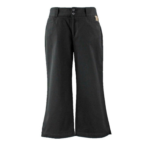 Dockers NEW Sz 10 x 21.5 Black Flat Front Cotton Blend Capri Pant