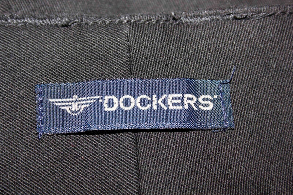 Dockers NEW Sz 10 x 21.5 Black Flat Front Cotton Blend Capri Pant