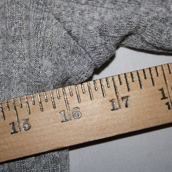 Cupshe NEW Sz M Gray V Neck Ruffles Long Sleeve Rayon Viscose Dress