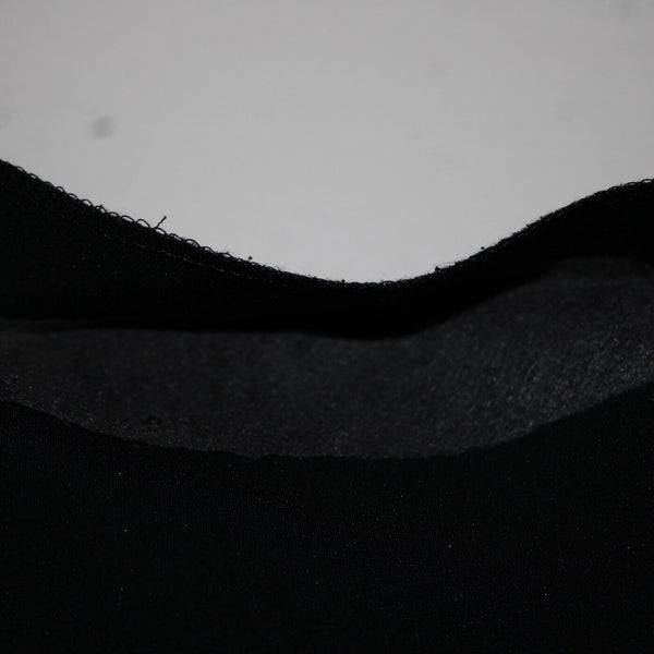 'S MaxMara Sz 6 Black Leather Trim Faux Wrap Triacetate Lined Polyester Skirt