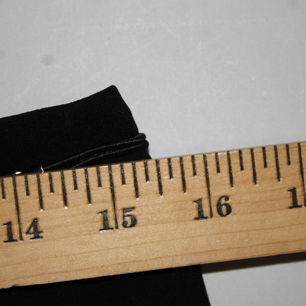 'S MaxMara Sz 6 Black Leather Trim Faux Wrap Triacetate Lined Polyester Skirt
