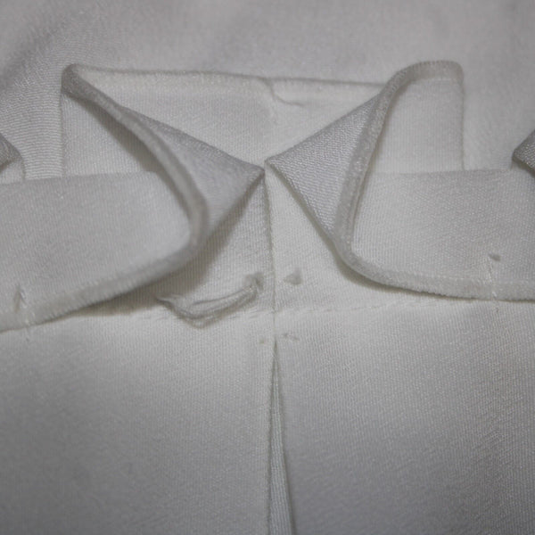 Karl Lagerfeld NEW $90 Sz M White Ruffle Sleeves V Neck 100% Polyester Top
