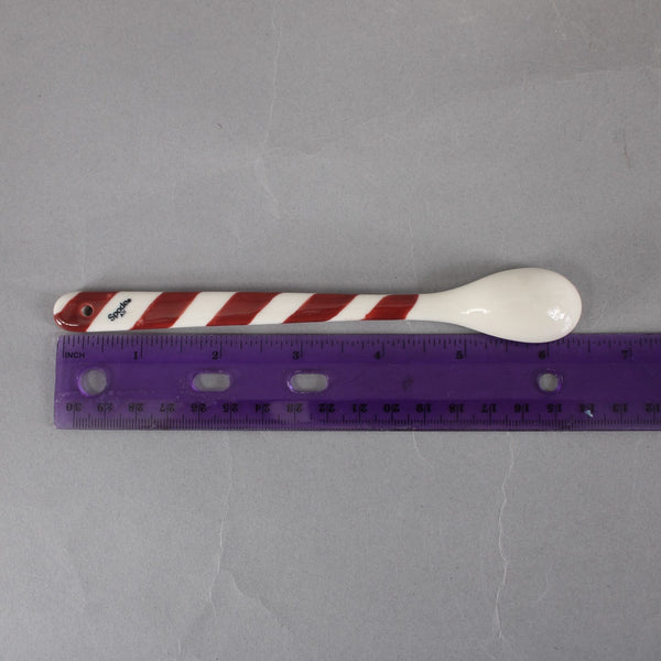 Spode Mugs Christmas Tree Peppermint Stick Spoons 4" Mugs