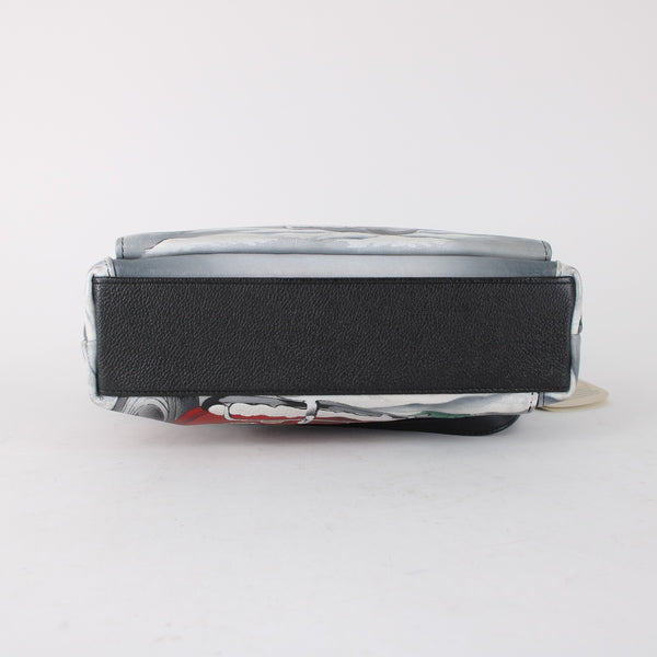 Anuschka Purse NEW 11 x 9x3 Multi Color Red Bug Holiday Painted Leather Purse