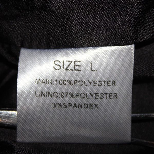 Alamour NEW Sz L Black Textured Sleeveless Crop Lined 100% Polyester 2Pc Dress