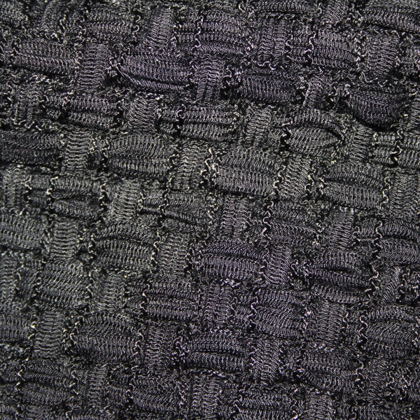 Alamour NEW Sz L Black Textured Sleeveless Crop Lined 100% Polyester 2Pc Dress