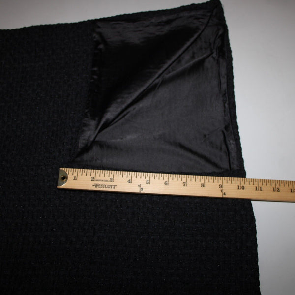 Alamour NEW Sz L Black Textured Sleeveless Crop Lined 100% Polyester 2Pc Dress