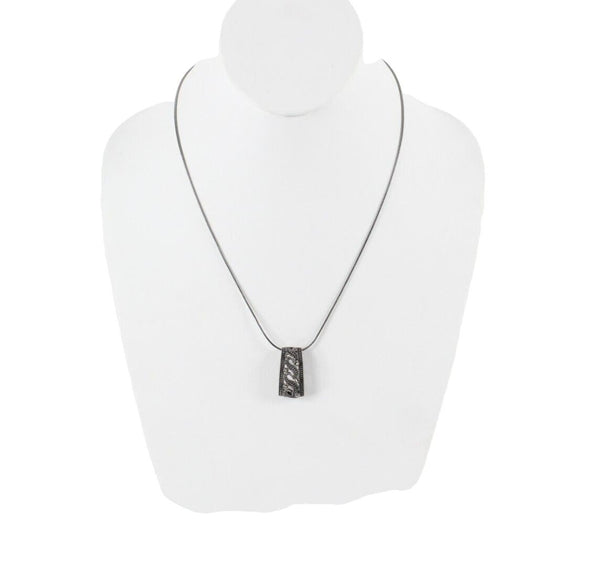Sterling Silver 20in Chain with Marcasite Scrollwork Pendant Necklace
