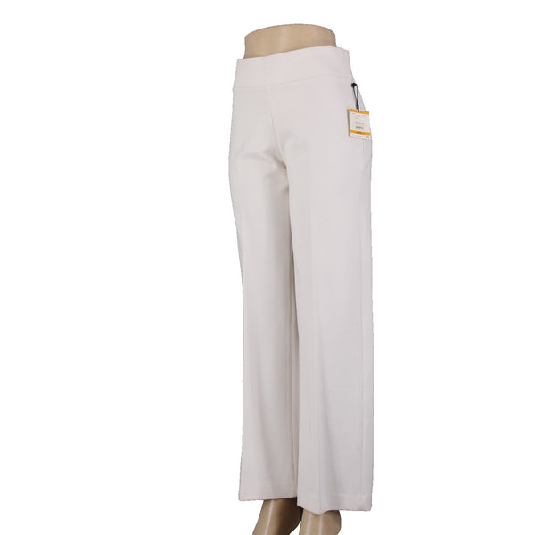 Anne Klein Pant NEW $79 Sz S x 31.5  White Straight Leg Mid Rise Viscose Nylon
