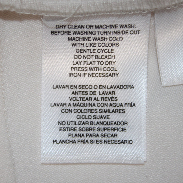 Anne Klein Pant NEW $79 Sz S x 31.5  White Straight Leg Mid Rise Viscose Nylon