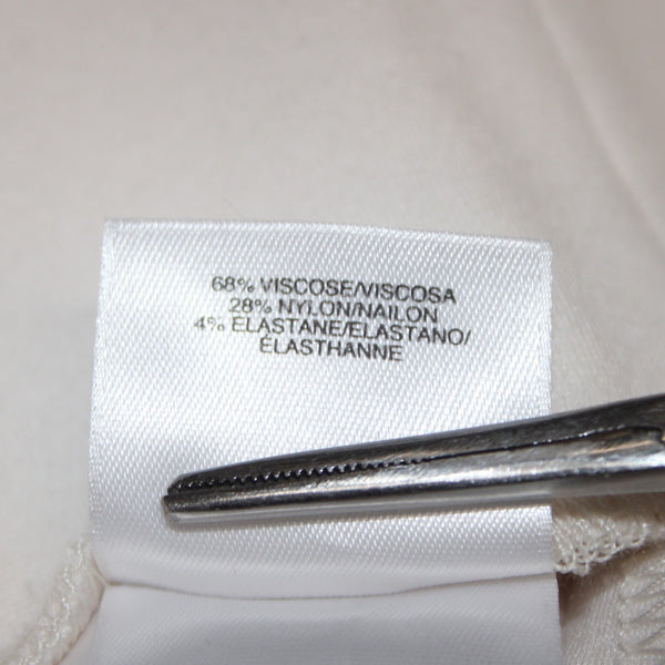 Anne Klein Pant NEW $79 Sz S x 31.5  White Straight Leg Mid Rise Viscose Nylon