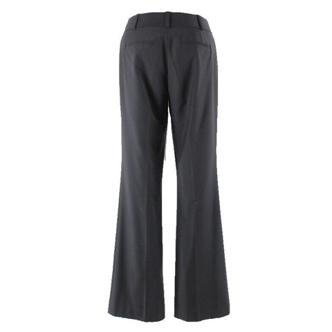 Ann Taylor Sz 4 X 33 Black Flare Leg Wool Blend Dress Trouser Pant