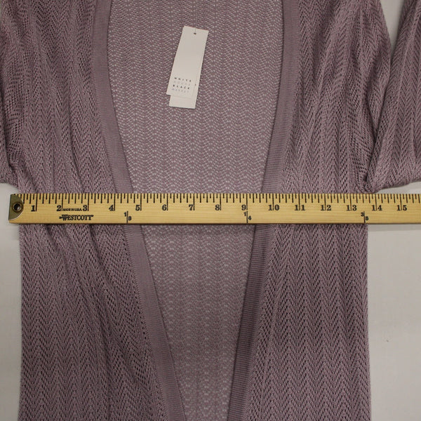 White House Black Mrkt NEW $79 Sz M Cool Wisteria Purple Rayon Wrap Midi Sweater