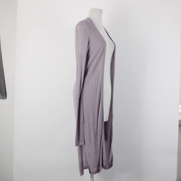 White House Black Mrkt NEW $79 Sz M Cool Wisteria Purple Rayon Wrap Midi Sweater